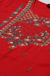 Red LIVA Straight Kurta image number 1